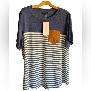 NWT BloomChic Striped Shirt with Frocket
